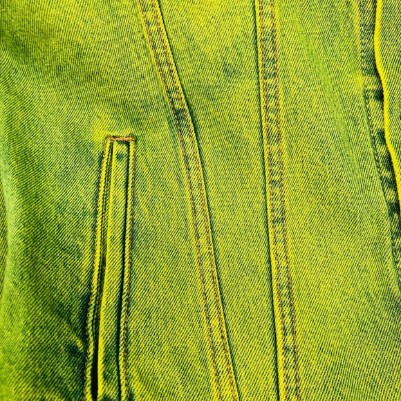 Levis Trucker Jacket Neon Green - Picture 5 of 8